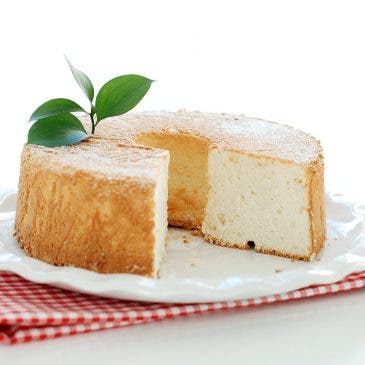 Angel Food Cake básico, mira que miga