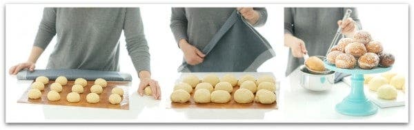 Berlinesas: Tras el boleado, deja leudar la masa y pasa a la fritura