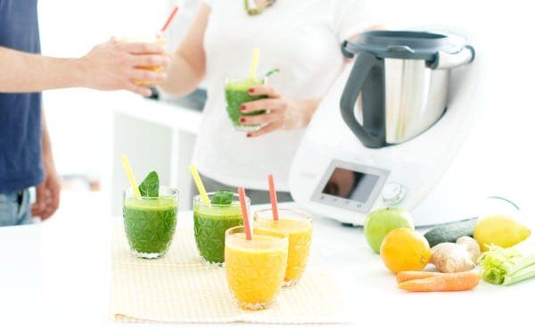 Todos los zumos multivitamínicos listos para el desayuno.