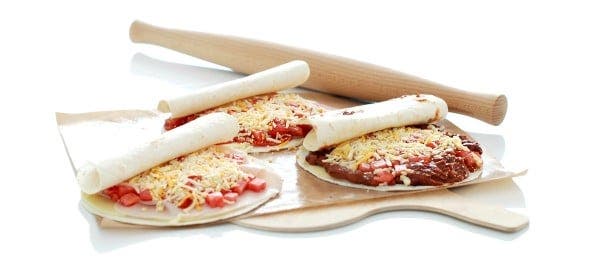 Quesadillas lista para entrar en el horno