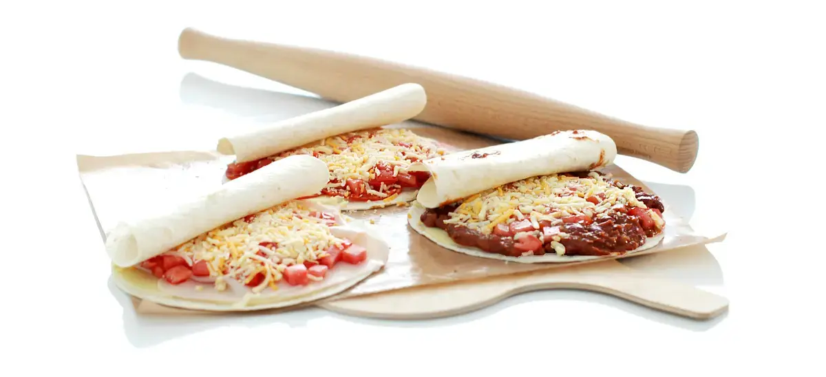 Quesadillas lista para entrar en el horno