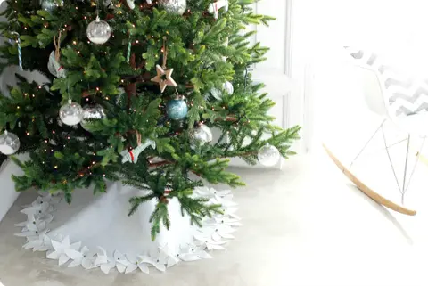 Alfombra de fieltro para el &aacute;rbol navidad