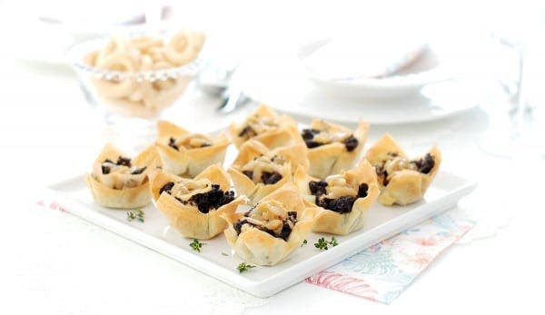 Así quedan las tartaletas de masa filo rellenas