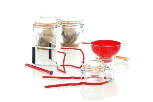 Kit para llenado de botes y recogida de envases pasteurizados, de Kitchen Craft®