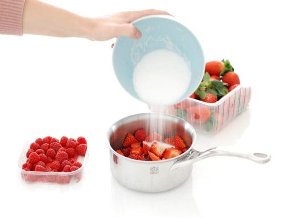Salsa de frutos rojos antes de cocinar