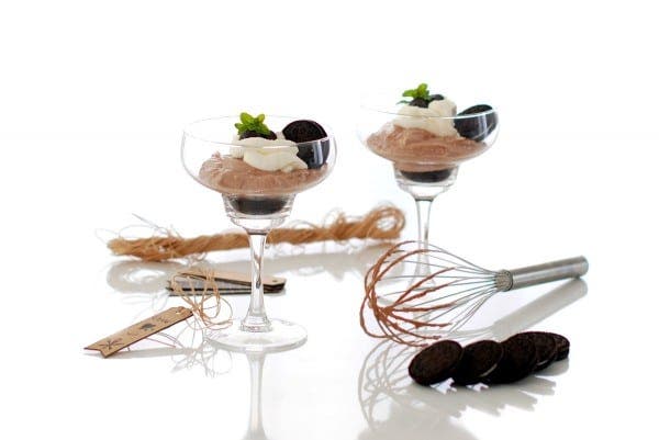 Vasitos de crema de avellanas y galletas con Thermomix ®
