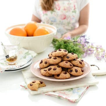 Galletas de arándanos, chocolate y coco