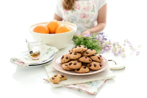 Galletas de arandanos, chocolate blanco y coco