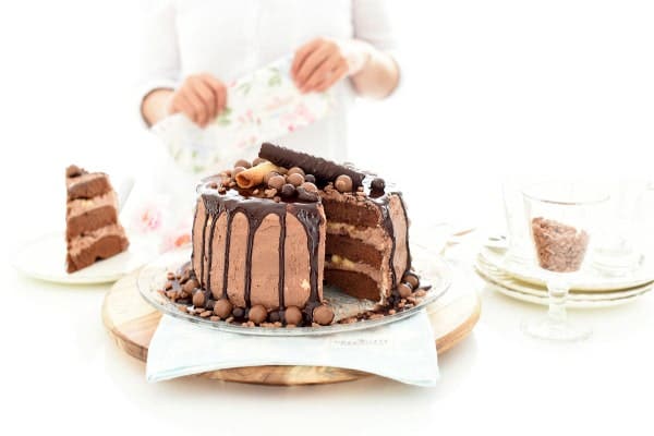 Tarta de chocolate "dropping cake" con Thermomix®