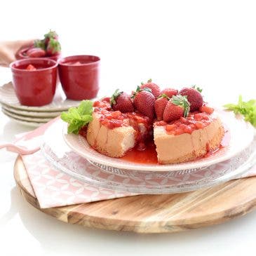 Angel Food Cake con fresas