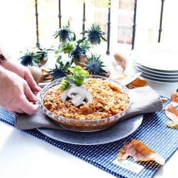 Risotto de setas y sobrasada