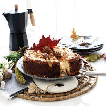 Cheesecake de Navidad, con turrón blando