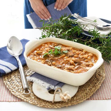 Garbanzos con setas o callos veganos