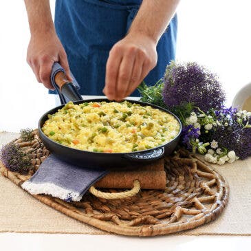 Arroz vegetal, con judías, habas y guisantes