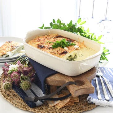 Canelones de espinacas con atún