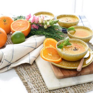 Crema de naranja sin huevos y sin gluten