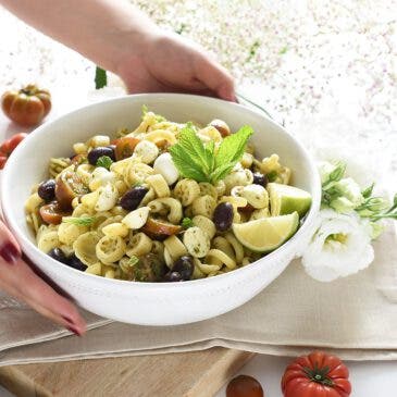 Ensalada de pasta caprese