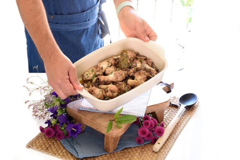 Alitas del pollo al ajillo con portobello | Velocidad Cuchara