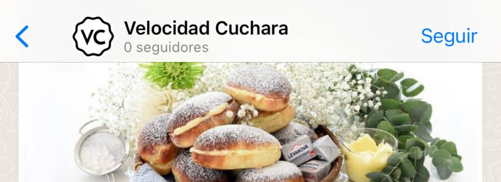 Seguir a Velocidad Cuchara en Whatsapp